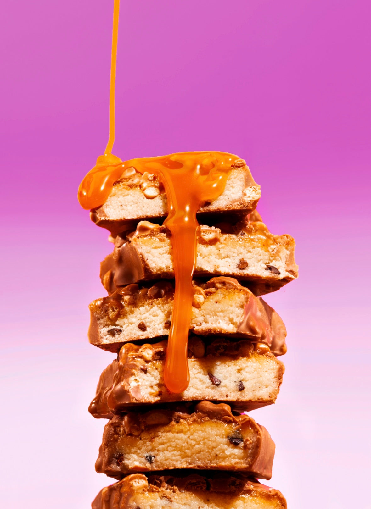 Proteinriegel: Knusprige Kekse & Karamell