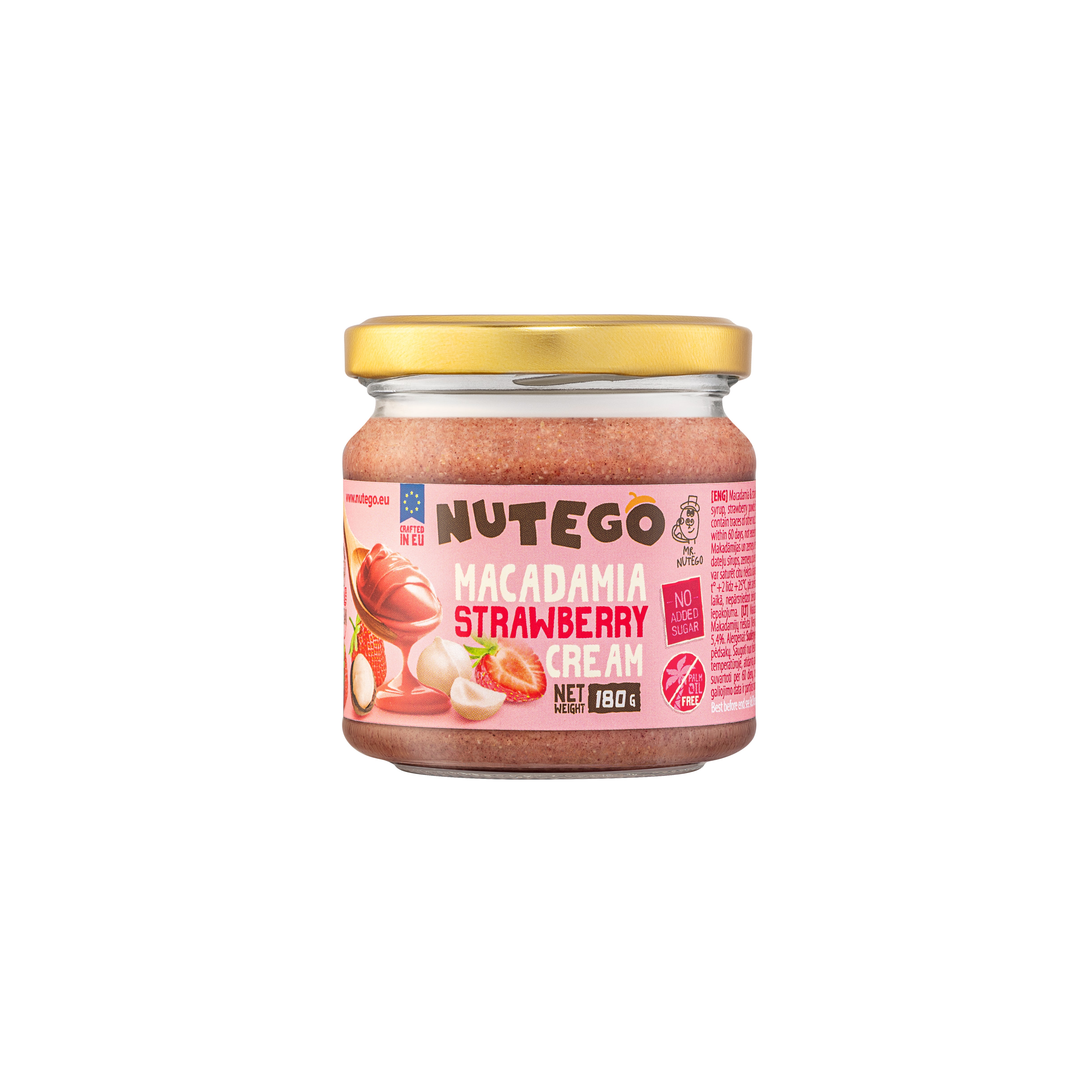 Macadamia & strawberry cream
