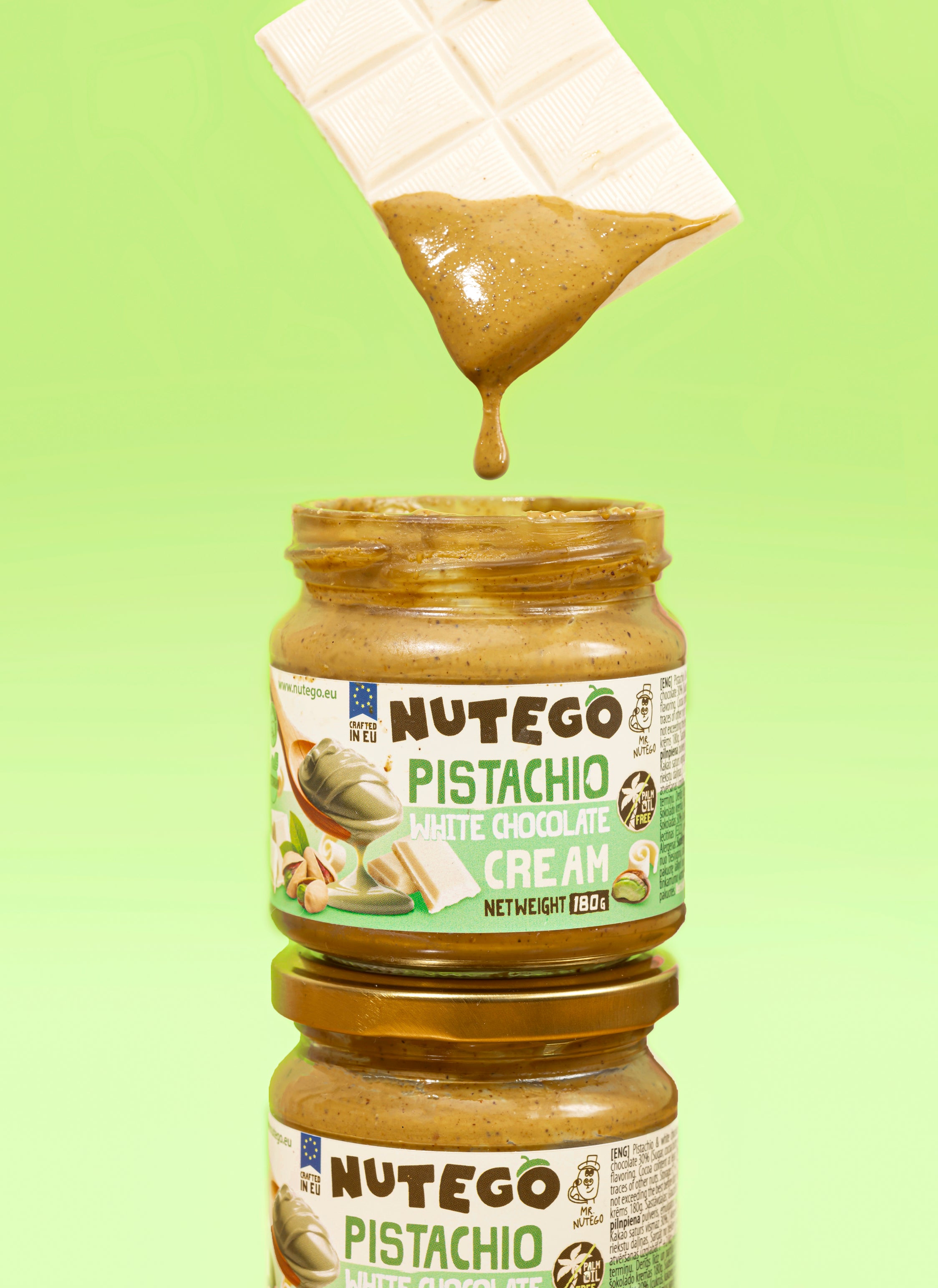 Pistazienpaste mit weißer Schokolade