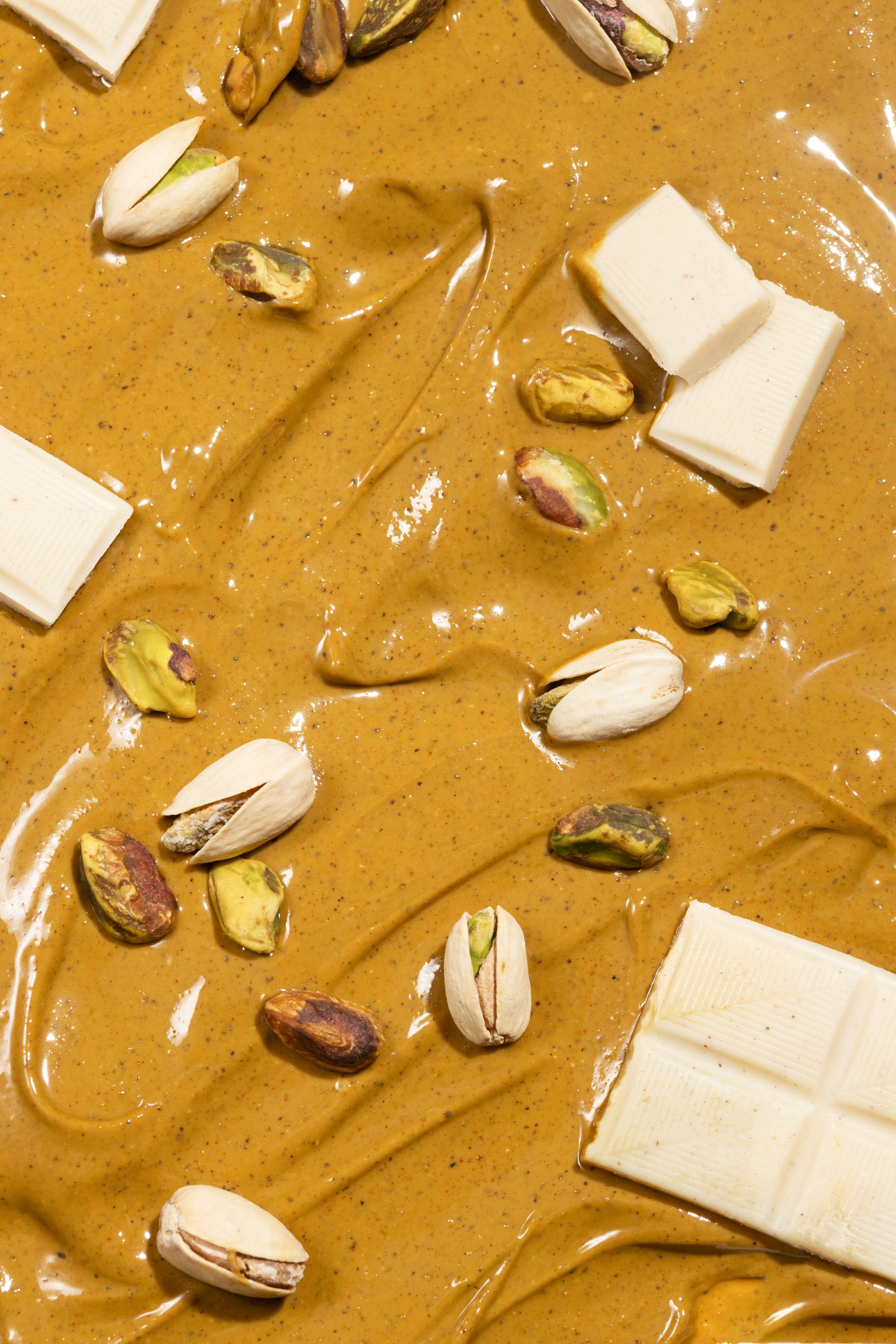 Pistazienpaste mit weißer Schokolade