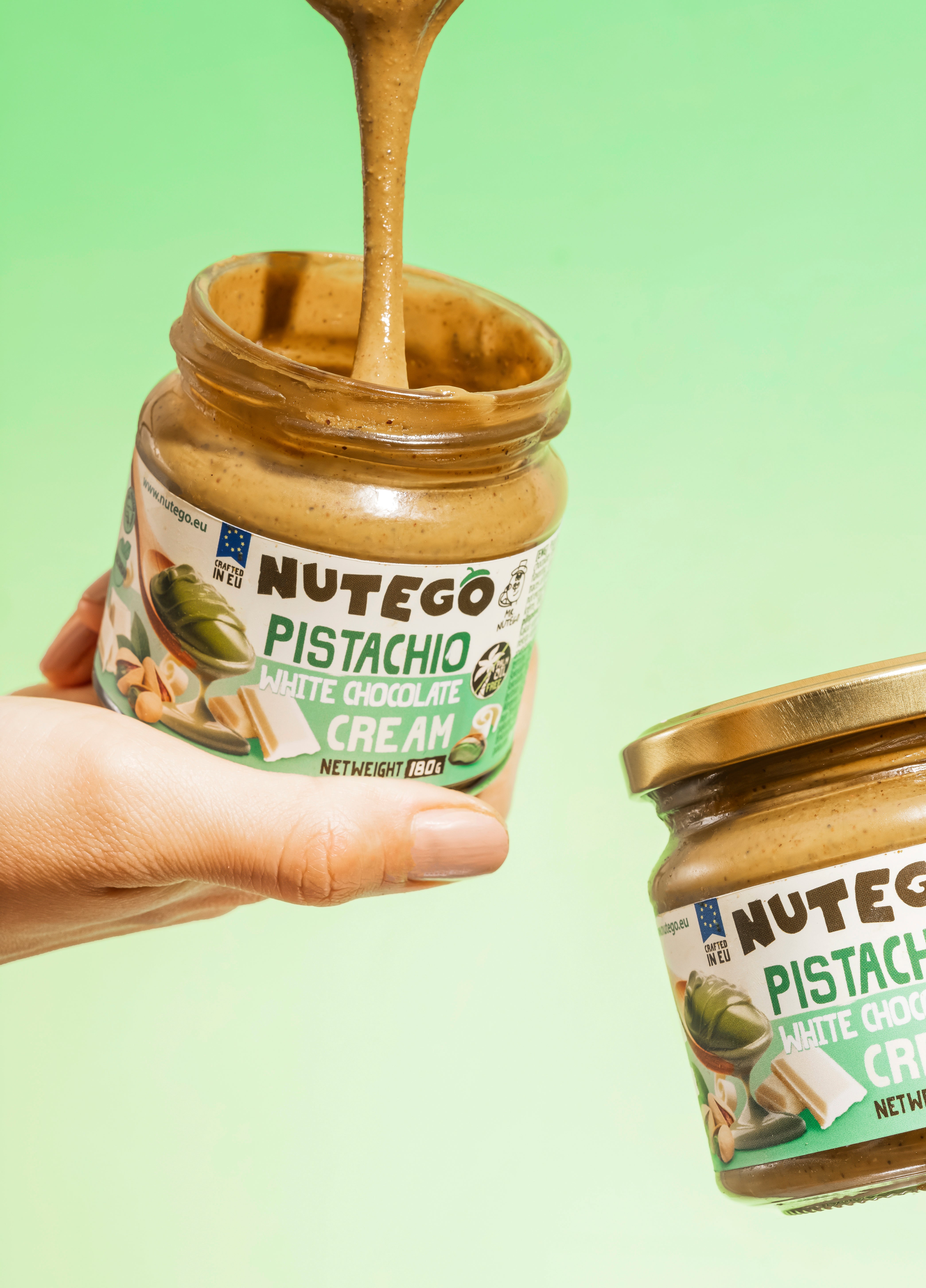 Pistazienpaste mit weißer Schokolade