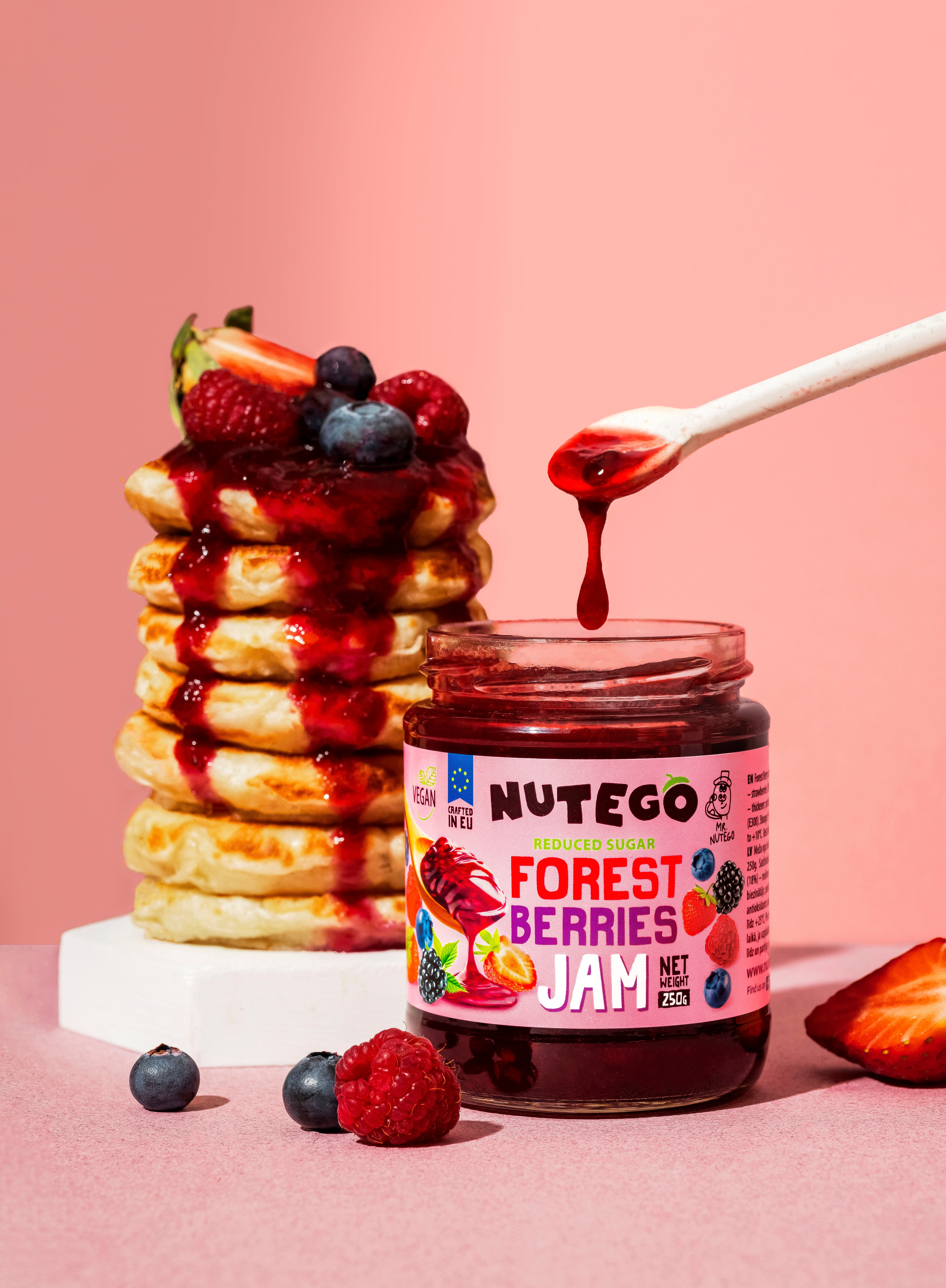 Waldbeerenmarmelade mit reduziertem Zucker