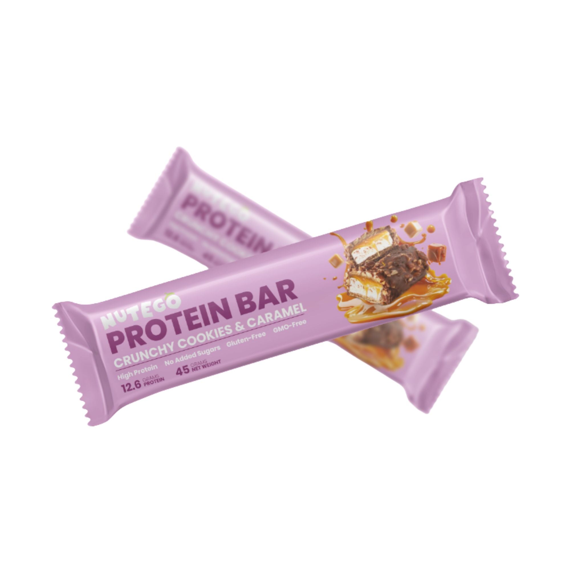 Proteinriegel: Knusprige Kekse & Karamell