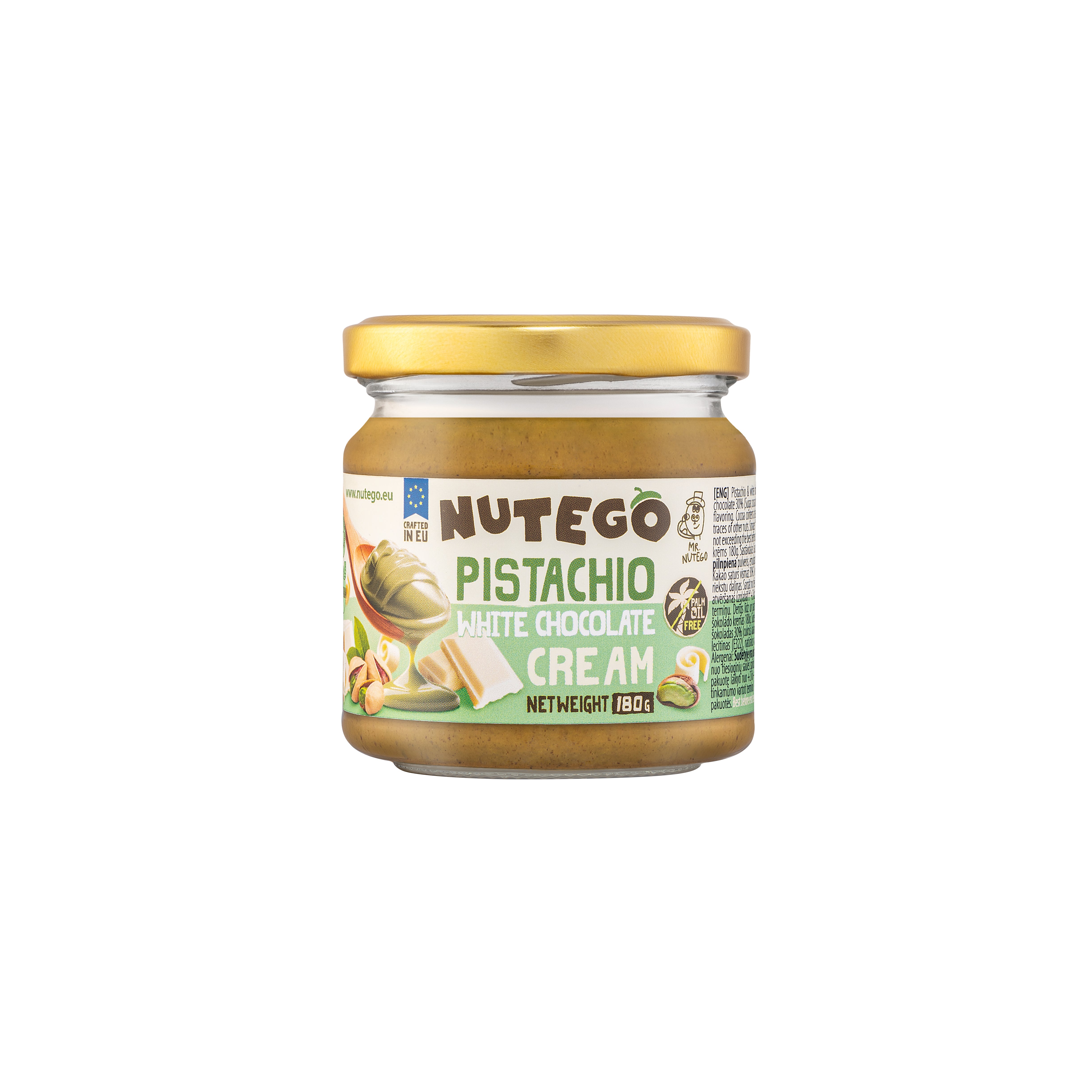 Pistazienpaste mit weißer Schokolade