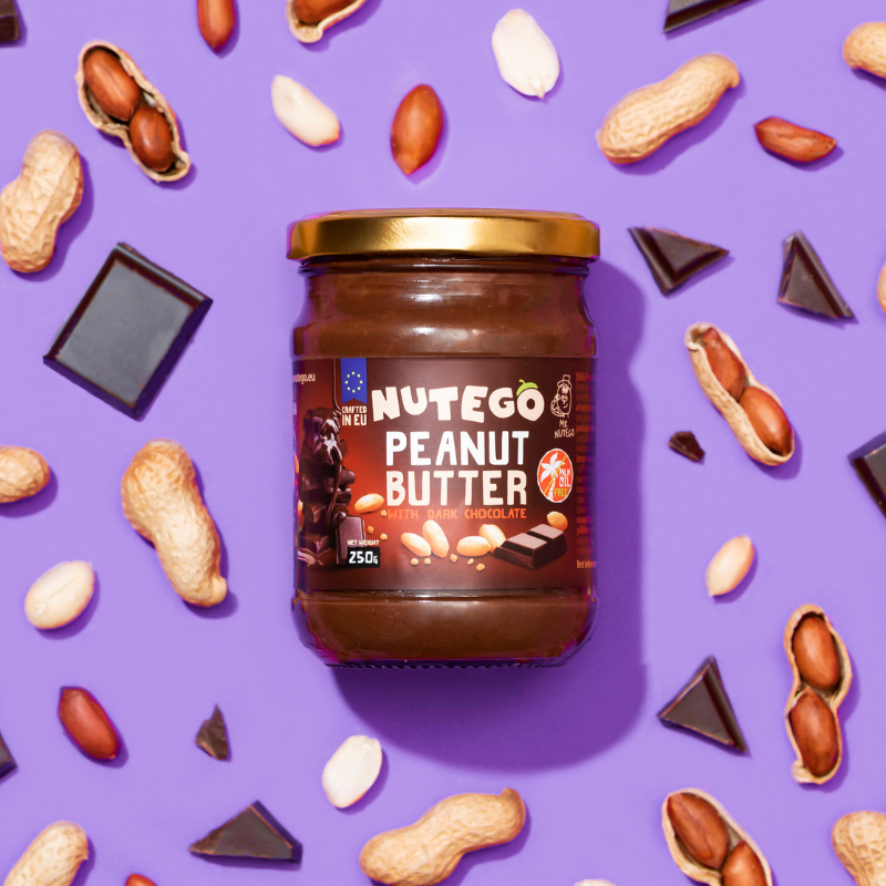 Erdnussbutter mit Zartbitterschokolade